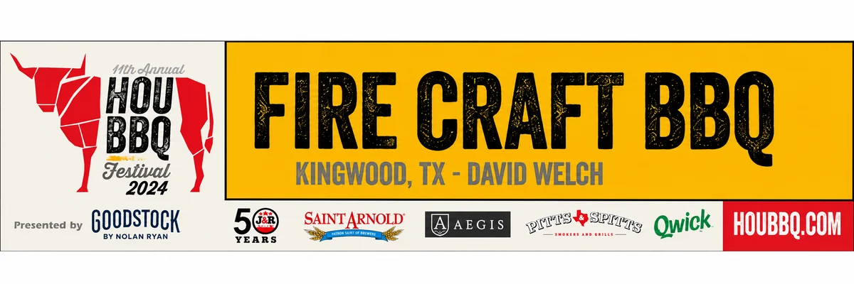 Fire Craft BBQ participant banner for the 2024 Houston Barbecue Festival