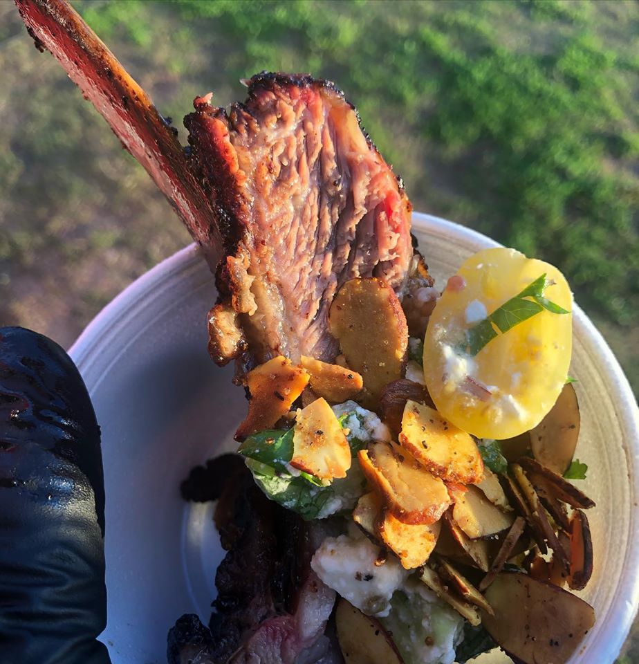Fire Craft BBQ catered plate prepared on site